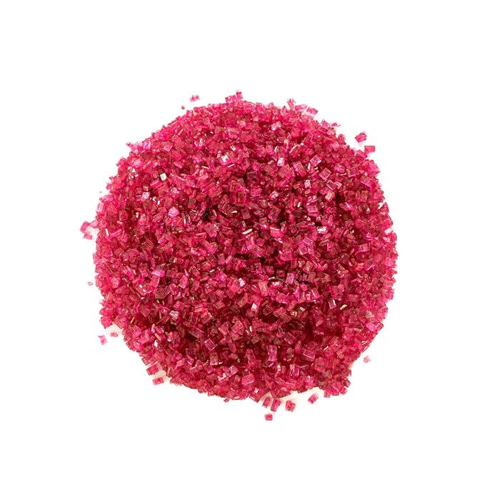 Bakerpan Fuchsia Sugar Sprinkles for Baking - 7 oz Coarse Sparkling Decorating Sugar Crystals for Baking Topping, Cookies & Cupcakes | Kosher, Gluten-Free, Made in USA