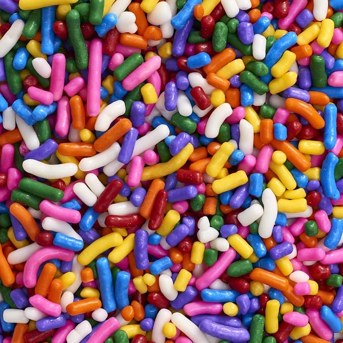 DecoPac Rainbow Sprinkles | Extra Large 26oz Pack | Cake Sprinkle Mix, Fancy Sprinkles For Cake Decorating, Handheld Container, Candy Sprinkles, Cake Sprinkles - Multicolored