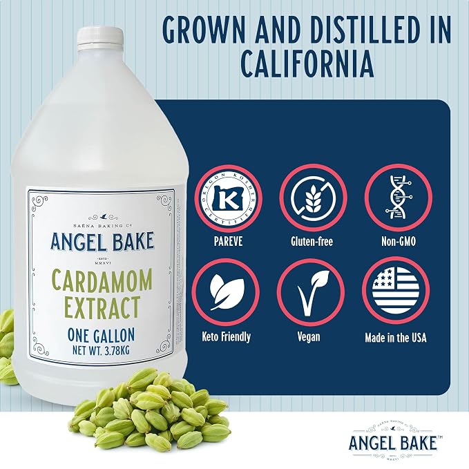 Angel Bake Pure Cardamom Extract, 1 Gallon