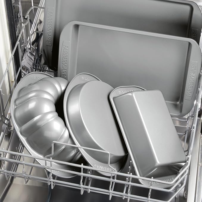 Farberware Bakeware Nonstick Muffin Pan, 12-Cup, Cupcake Baking Pan, Gray