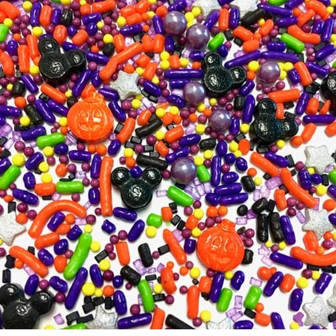 COOL MOM SPRINKLES Halloween Mouse Sprinkles (4 oz.) – Themed Sprinkles for Decorating Birthday Cakes, Cupcakes, Cookies & Desserts – Mixed in the USA/Gluten-Free (Haunted Mouse)