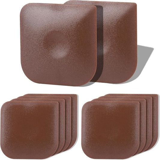 10 Pcs Pan Scrapers,Plastic Scraper Pot and Pan Cleaning Tools Brown Kitchen Scraper for Pot,Wok,Skillet,Grill