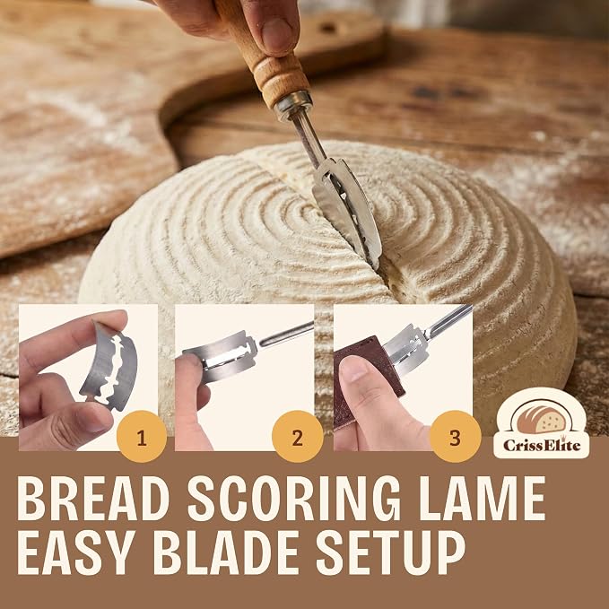 Sourdough Starter Kit for Beginners – 9” Banneton Bread Proofing Basket with 24oz Glass Sourdough Starter Jar & Sourdough Bread Baking Supplies, Easy No-Fail Kit, Gift for Home Bakers