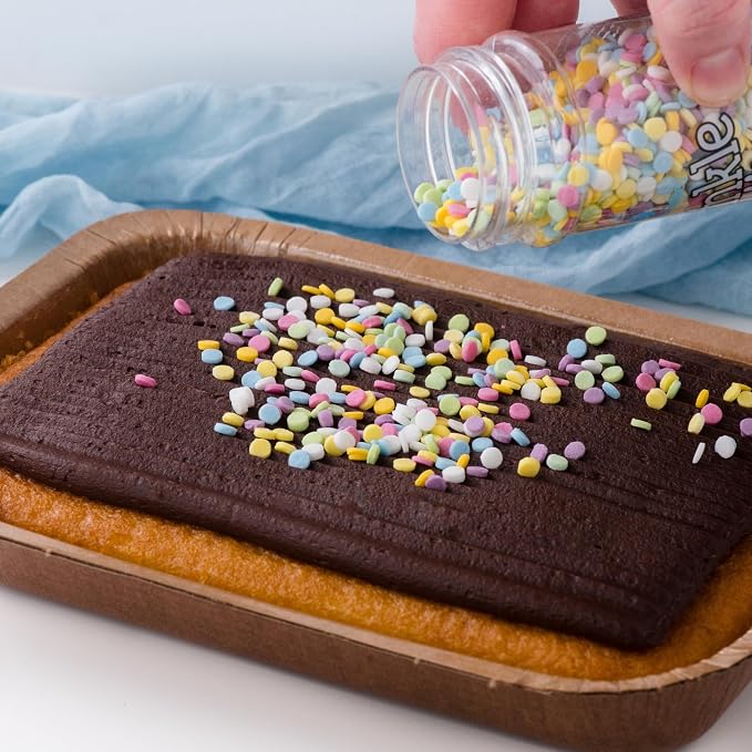 Sweets Indeed Dye Free Rainbow Sprinkles, No Artificial Dyes, Edible Sprinkle Mix, Perfect for Cake Decorations, Baking, Ice Cream, Cookies, Cupcake Topper (Dye Free Confetti Circle)