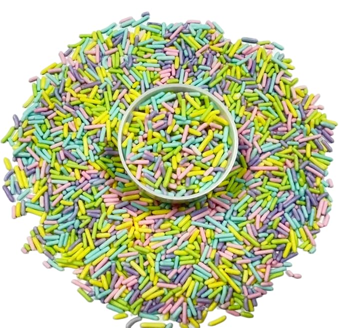 Sentovac Edible Easter Jimmies Sprinkles for Cake Decorating Baking Celebrations Shower Easter Party Supplies 78g/2.75oz