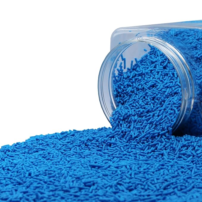 Decorating Sprinkles By FirstChoiceCandy- 2 LB - Colorful Jimmies Great For Topping for Bakery, Ice Cream, and Confectionary - Kosher Sprinkles In a Resealable Container (Blue)