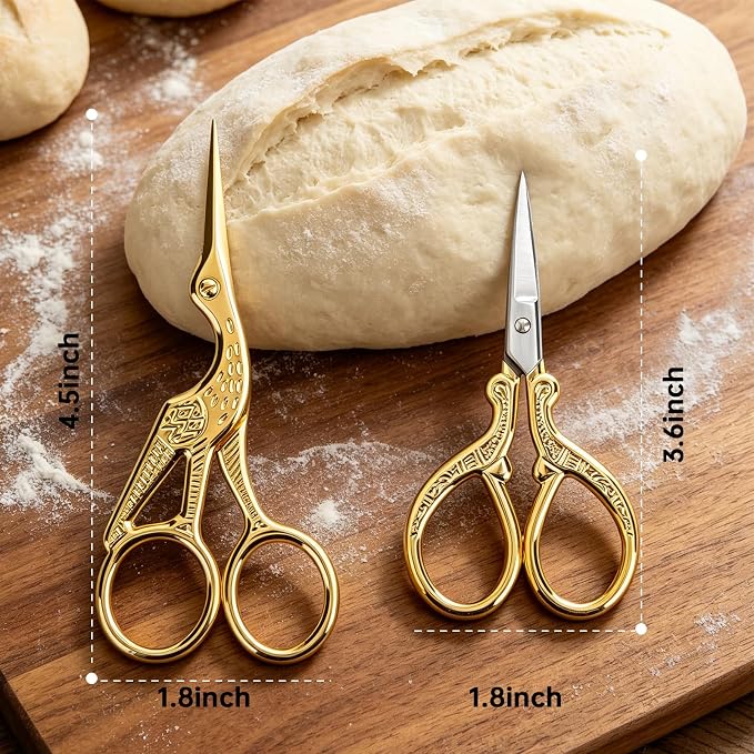 Bread Scoring Tool for Sourdough, Baking Accessories Sourdough Scissors | 2 Pack Sourdough Scorer, Sharp Stainless Steel Scissors, Dough Decorating & Scoring Tool for Artisan Baking