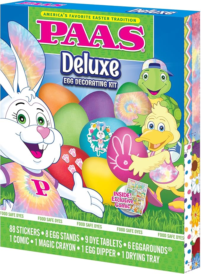 PAAS Deluxe Easter Egg Decorating Kit - America's Favorite Easter Tradition