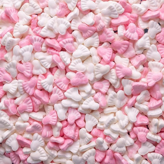 Oasis Supply Baby Shower Sprinkles & Sugar Shapes – Edible Decorations for Cakes, Cupcakes, and Cookies – Gender Reveal, Boy, Girl, and Neutral Party Baking Decorations - Pink Baby Feet