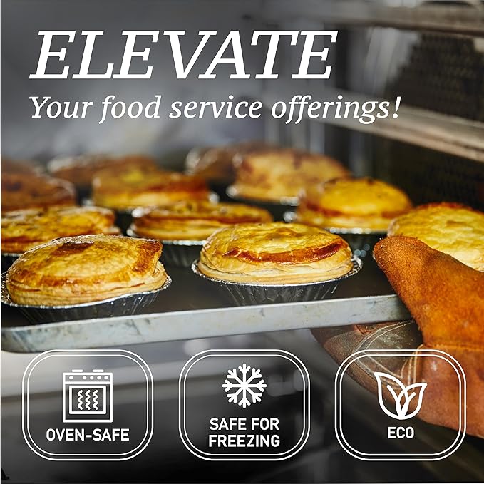 (120 Pack) 5" Aluminum Pie Pans 5 Inch, Mini Pie Tins Disposable, 5 Inch Aluminum Foil Pie - Individual Pie Pans perfect for Baking, Storing & Reheating Pot Pies Small Pie Tins