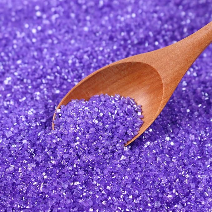 Purple Sprinkles for Cake Decorating, 4.02oz Purple Sanding Sugar Sprinkles, Edible Glitter Sprinkles for Cupcake Toppers Baking Drinks Cookie Ice Cream Dount Chocolate
