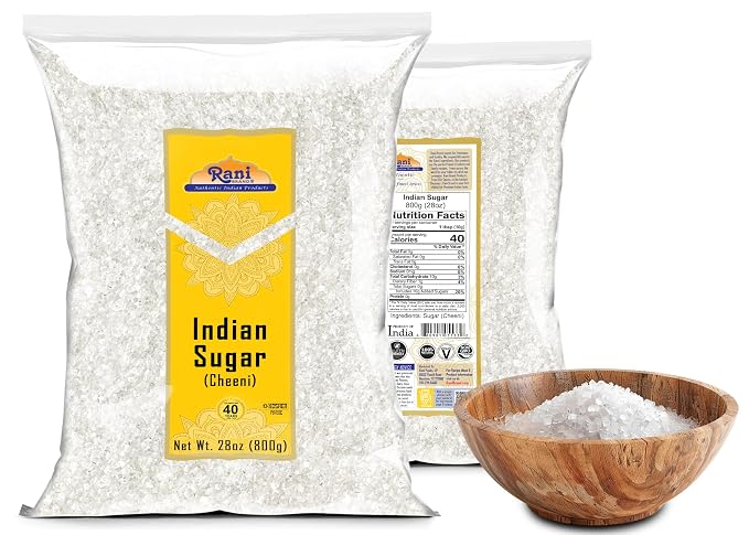 Rani Indian Sugar (Cheeni) 28oz (800g) ~ All Natural | Gluten Friendly | No Colors | Kosher | Vegan | Indian Origin