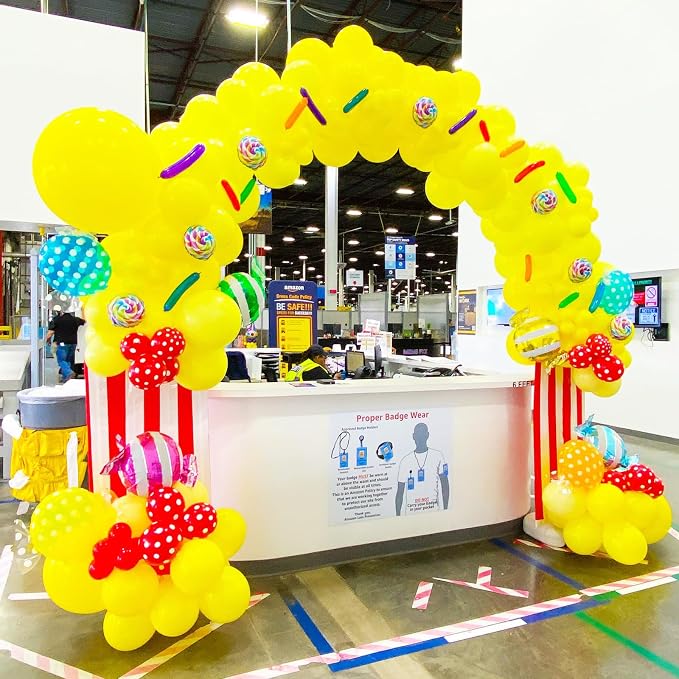Voircoloria 90pack Yellow Balloons Different Size 18/12/10/5 Inch Yellow Balloon Garland Arch Kit for Graduation, Wedding, Birthday, Baby Shower, Sunflower and Honeybee Theme Party Decorations