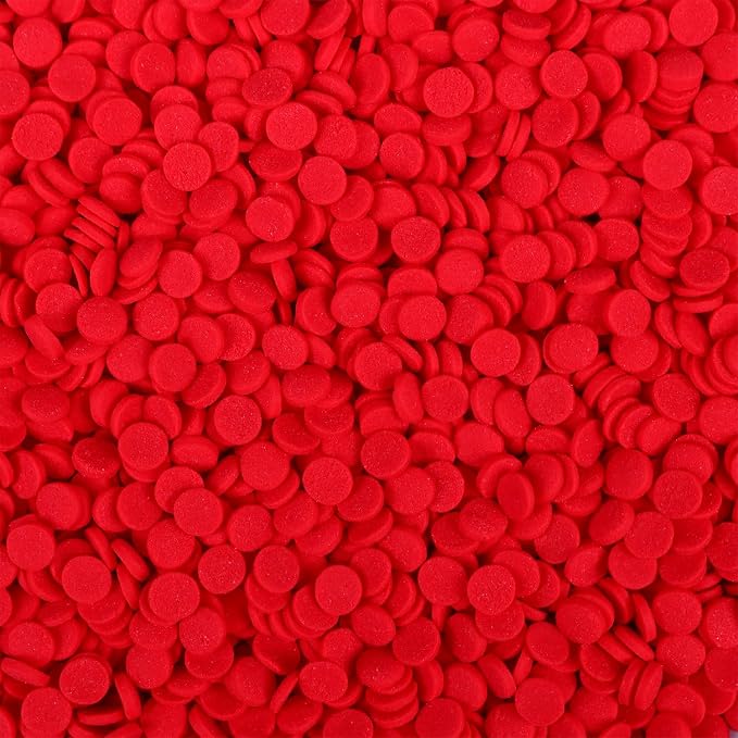 Edible Red Sprinkle for Cake Decorating, Red Confetti Sprinkles, Round Sprinkles, Perfect for Baking, Cake, Cupcakes, Macarons, waffles, Ice Cream, and Cookies(120g/4.23oz)