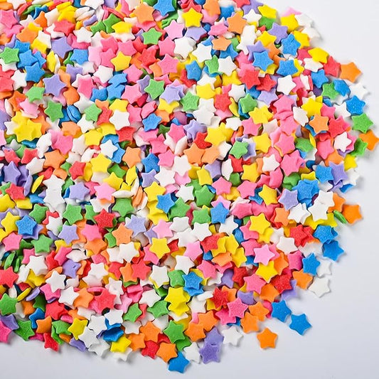 Bayep Rainbow Sprinkles for Cake Decorating Star Bulk Sprinkles for Ice Cream, Cookies, Baking, Cupcake Topper Colorful Sprinkles Perfect for Birthday Party Christmas Holiday Supplies 3.52 Ounce
