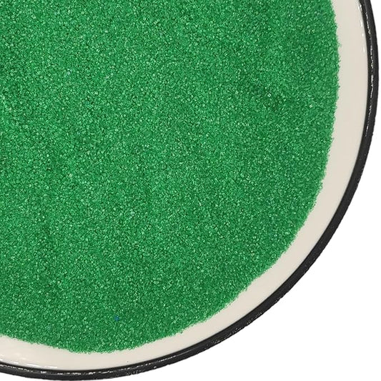 Edible 5 Ounce Fine Decorative Green Sanding Sugar Sprinkles for Baking, Sparkling Crystals for Cakes, Cookies, Cupcakes, Ice Cream Topping and Rimming Sugar