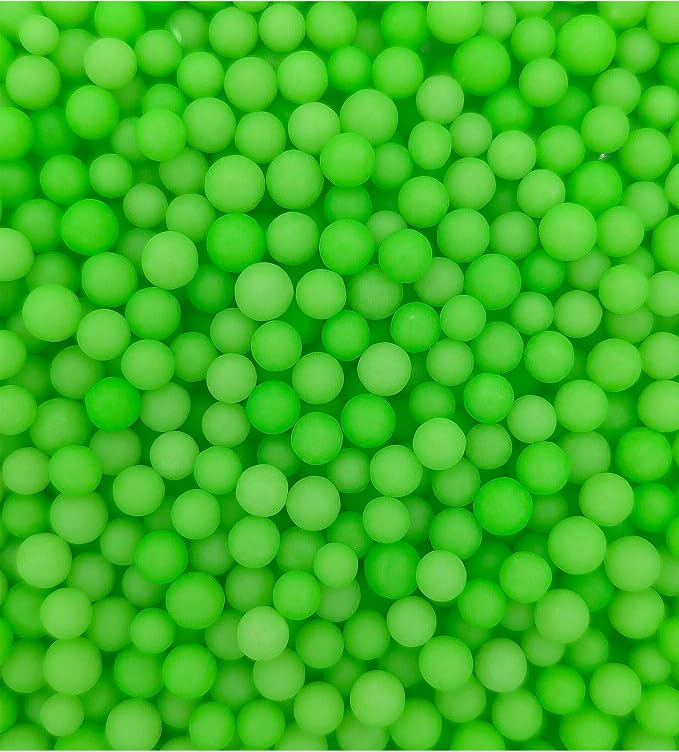 NCS Neon Green (Under Blacklight) 4mm Edible Sugar Pearls Sprinkles – Cupcake, Cake, Cookie & Baking Decorations, 7 oz