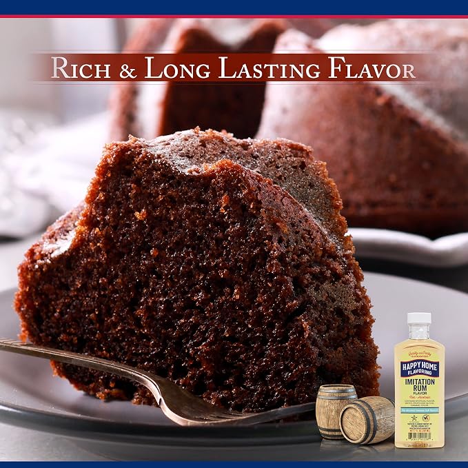 Happy Home Imitation Rum Flavoring, Non-Alcoholic, Certified Kosher, 7 oz.