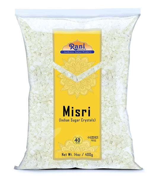 Rani Misri (Indian Sugar Crystals) 14oz (400g) ~ All Natural | Gluten Friendly | No Colors | Vegan | Kosher | Indian Origin