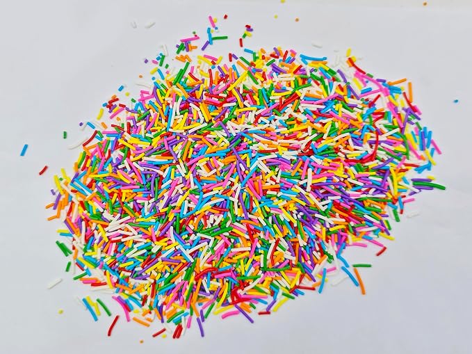 Edible Colorful Jimmies Sugar Sprinkles for Cake Decorating, Baking, Ice Cream, Cookies, Cupcake Topper Decorations,4.23