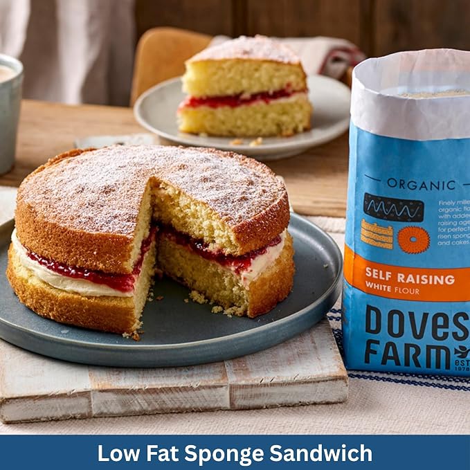 Doves Farm Organic Self Rising Flour 2.2 lb (1 kg) - Kosher & Vegan Friendly British Self Raising White Flour for Baking | Ideal for Cakes, Dessert and Everyday Baking | Imported UK Food