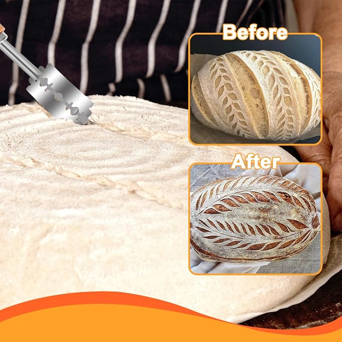 40-Pack Sourdough Bread Lame Blades – 6Cr13 Stainless Steel Razor Sharp Sourdough Scoring Knife for Bread Baking, Pizza Dough, Pastries – Fits Standard Bread Lame Handles (1.7 x 0.9 x 0.04 Inches)