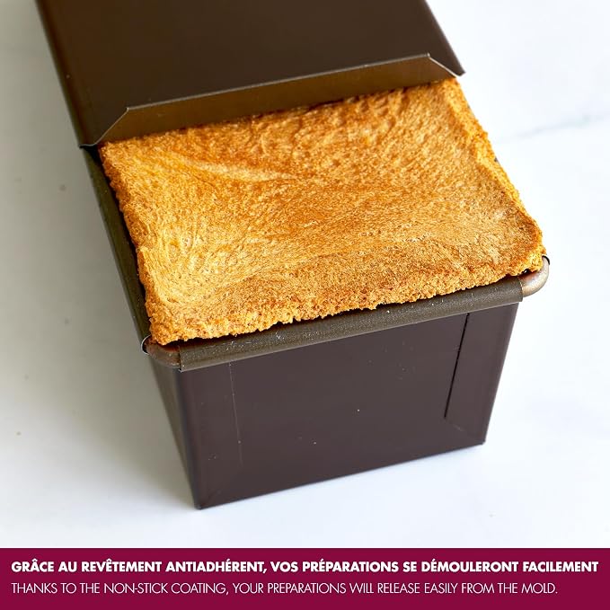 Gobel Pullman Loaf Pan – Non-Stick – Sliding Lid – 9 7/8" x 3 5/8"