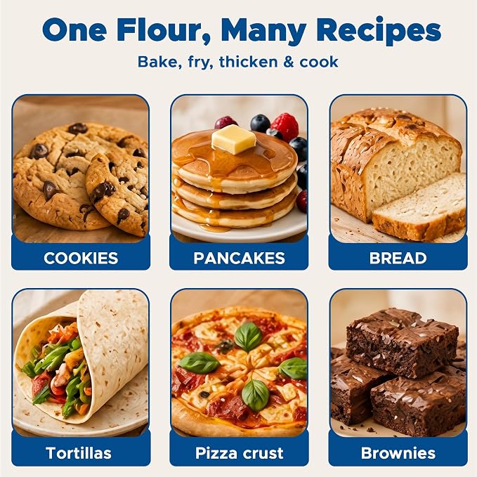 Jans Cassava Flour, 2 lb – Gluten Free All Purpose Flour Substitute, Non-GMO Grain Free Baking Flour, Paleo & AIP Friendly, Vegan Yuca Root Flour for Bread, Tortillas, Pancakes & Baking