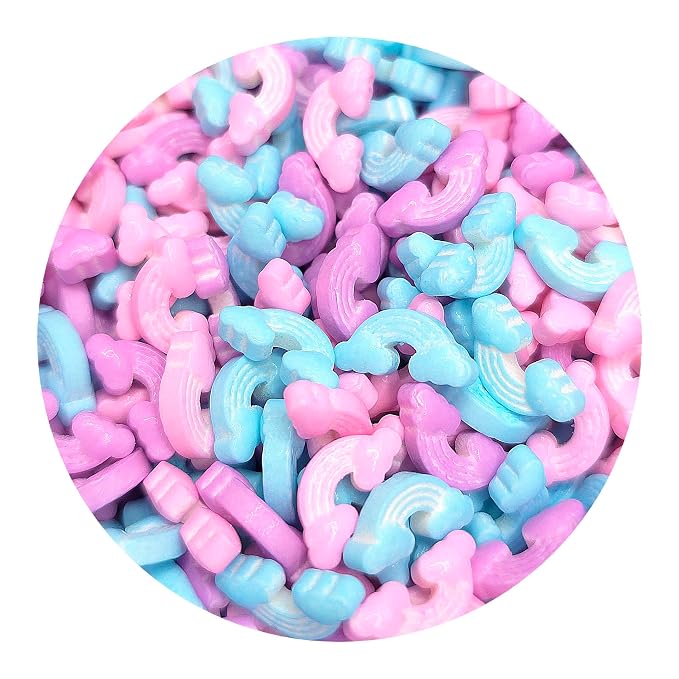 NCS Rainbow & Clouds Shaped Edible Sprinkles – Pink, Purple & Blue Cupcake, Cake & Cookie Decorations, 7 oz