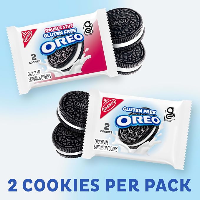 OREO Gluten Free Original & Double Stuf Chocolate Sandwich Cookies Variety Pack, Gluten Free Cookies, 20 Count (Pack of 4)