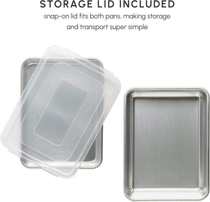 Nordic Ware Aluminized Steel Baking Set 9X13, Quarter Sheet and Lid