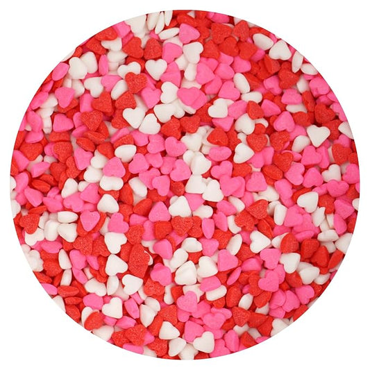 Mini Heart Sprinkle Mix 3.35 oz, Valentines Sprinkles For Cake Decorating, Baking, Ice Cream & More, The Hampton Candy Company