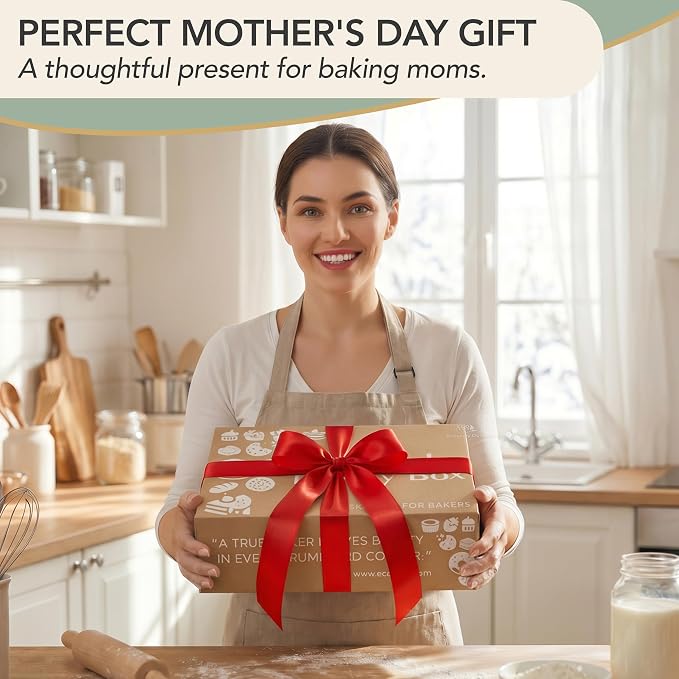 Wooden Bakery Box with Window - 12x8x2.5 Inches– Treat Boxes for Pastry, Desserts, Donuts, Muffins or Baked Goods- Comes with Reusable Canvas Bag-Ideal Baker Gifts for Women