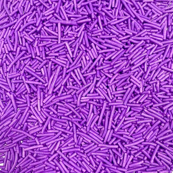 Sentovac Purple Jimmies Sprinkles Edible for Cake Decorating Purple Sprinkles Sugar Candy Cookie Cupcake Topper Ice Cream Baking Decorations Wedding Halloween Christmas Supplies 3.53oz