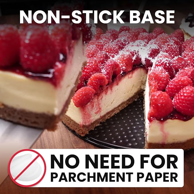 Zulay Kitchen Premium 9 Inch Springform Pan Nonstick Cheesecake Pan with Removable Bottom, Leak-Proof Design, No Need for Parchment Paper – For Baking Cakes, Cheesecakes, Pies - Easy to Clean (Black)