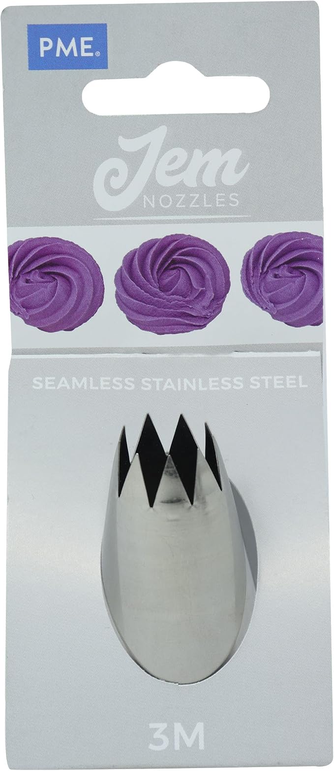 JEM Large Open Star Savoy Piping Nozzle Decorating Tip, #3M