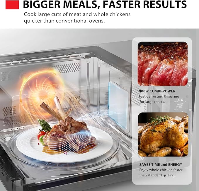 TOSHIBA Optichef Series Inverter Countertop Microwave with Air Fryer – All-in-One, Broil, Convection, Speedy Combi, Even Defrost, 11.3" Turntable, 27 Auto Menus + 47 Recipes, Stainless Steel