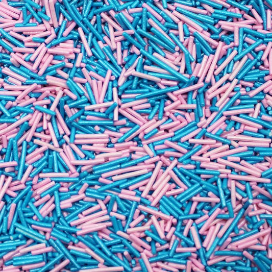 1 Pound GENDER REVEAL Pink & Blue Sprinkles BULK Jimmies - Gender Reveal Or Baby Shower Candy-Edible Cake Cupcakes Dessert & Ice Cream Topping
