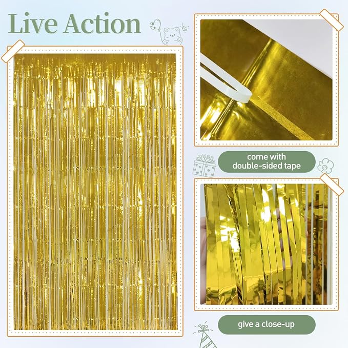 157PCS Sage Green Gold White Balloons Garland Arch Kit with Fringe Curtain for Birthday Baby Shower Gender Reveal Weddings Bridal Shower Graduation Party Decorations