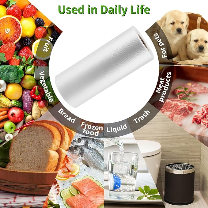 FungLam 12”×16” Clear Plastic Produce Bags Roll, Food Storage Bags for Bread, Vegetables, Fruits, Refrigerator Storage, Kitchen,350 Pcs/Roll.