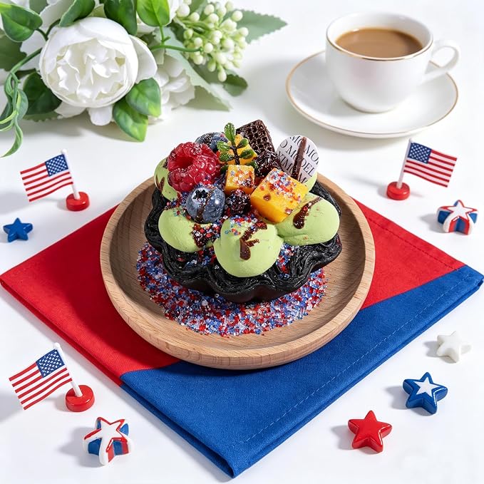 Patriotic Red White and Blue Sprinkles, 6.35oz/180g Edible 4th of July Sprinkles Sanding Sugar for Baking, Sparkling Crystals Sugar Sprinkles for Cake Cupcake Cookie Dessert Ice Cream