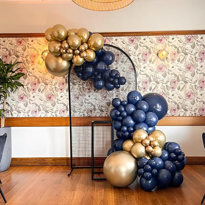 Voircoloria 110pcs Navy Blue Balloons 12inch Dark Blue Latex Party Balloons for Graduation, Wedding, Birthday, Baby Shower, Gender Reveal, Anniversary Party Decorations