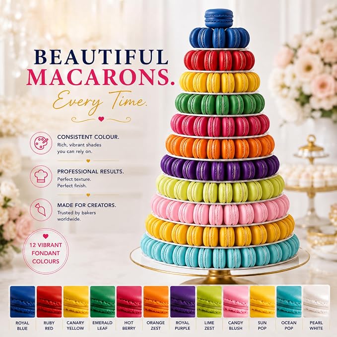 Confect Birthday Bash Gel Food Coloring Set – 12 Highly Pigmented Colors for Buttercream, Cakes, Cookies, Macarons & Baking – 10mL Bottles