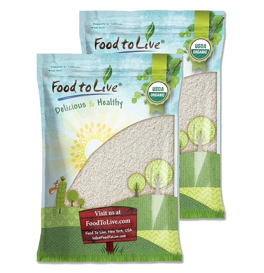 Food to Live Organic White Rye Flour, 16 Pounds - Non-GMO, Unbleached, Light, Medium Protein, Vegan, Kosher, Finely Milled Berries, Great for Baking Cookies, Muffins, Bread, and Sourdough