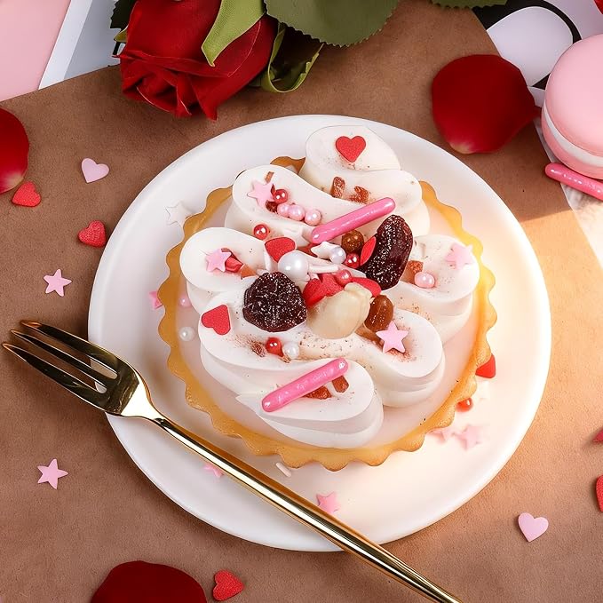 Pink and Red Sprinkles Edible, Valentines Sprinkles for Cake Decorating, 130g/4.53oz Mother‘s Day Sugar Sprinkles Mixed Hearts, Stars, Pearl, Rods for Cupcake, Cookies and Ice Cream Topping