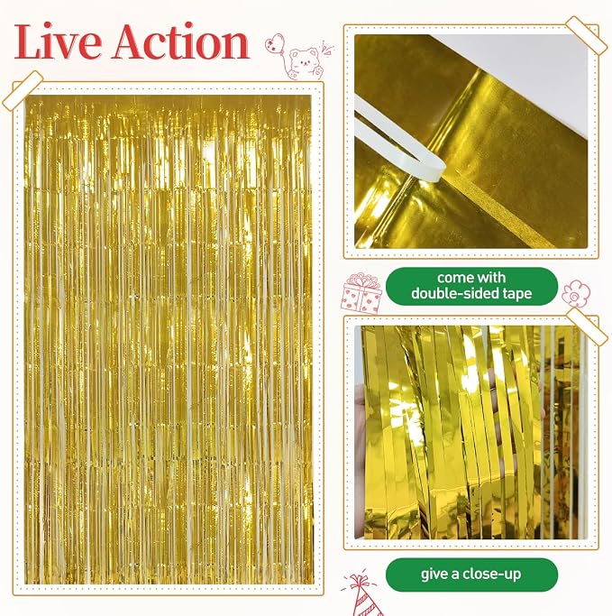 Red Green White and Gold Christmas Balloon Garland Arch Kit with Fringe Curtain for Birthday Baby Shower Winter Wedding Holiday Office Ugly Sweater Party Decorations