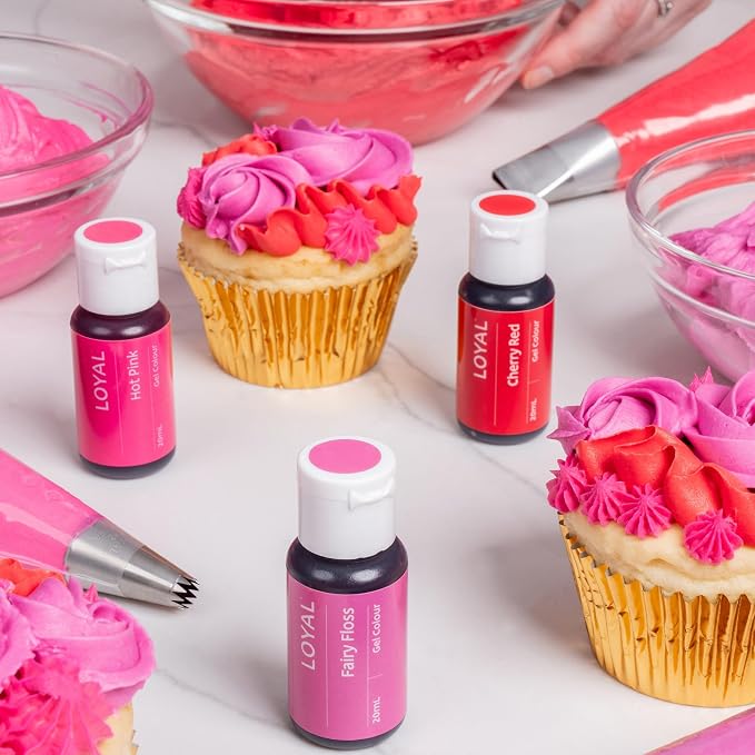 Loyal Gel Food Coloring | Vibrant Color for Buttercream, Fondant, Royal Icing, Gum Paste, Marzipan and Cake Batter | Gel-Based Concentrated Food Dye -20ml Fairy Floss