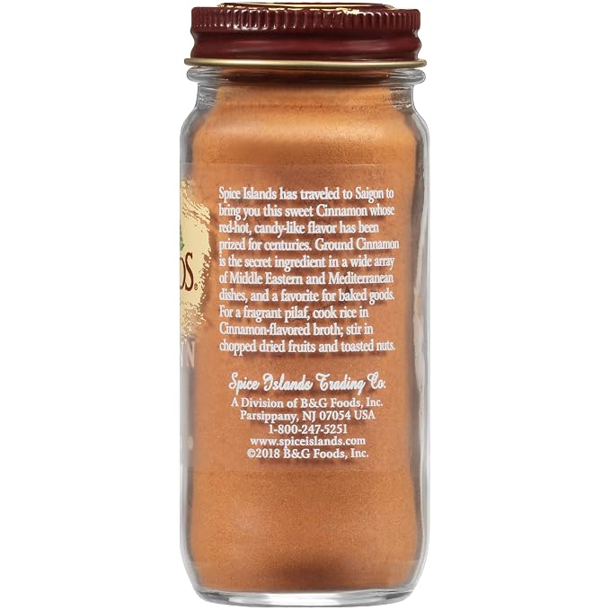 Spice Islands Ground Cinnamon, 1.9 oz (Pack of 2)