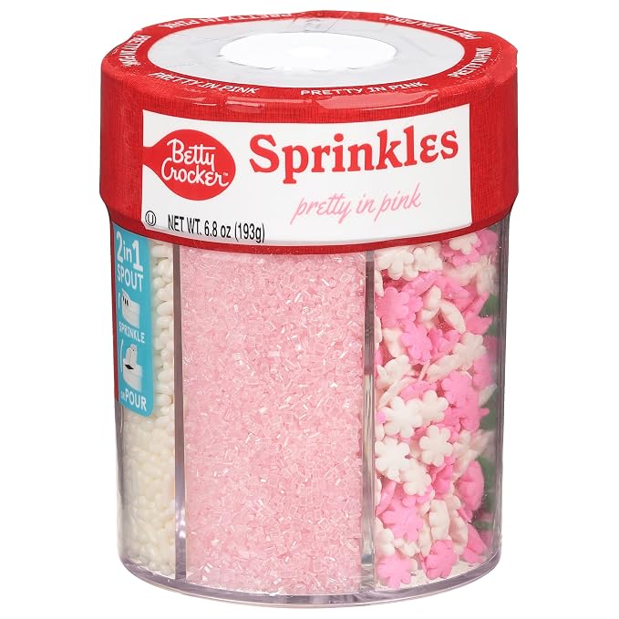 Betty Crocker 6-Cell Sprinkles Pretty in Pink, 6.7 Oz