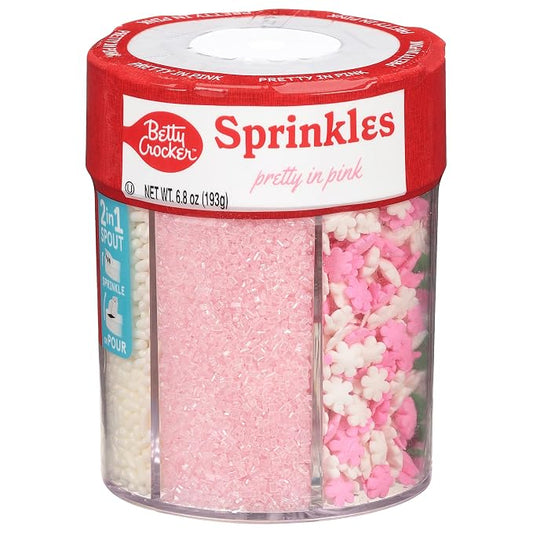 Betty Crocker 6-Cell Sprinkles Pretty in Pink, 6.7 Oz